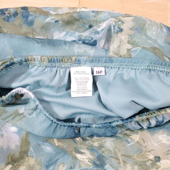 Vtg Fairy Floral 2 Piece Top & Skirt Set Sz 14P Petites Miss Dorby Earthy Elf - Picture 8 of 15